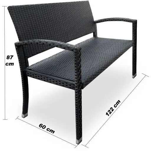 Polyester Gartenbank 2 Sitzer