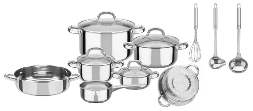 14-teiliges Kochgeschirr-Set aus Edelstahl "Montreal"