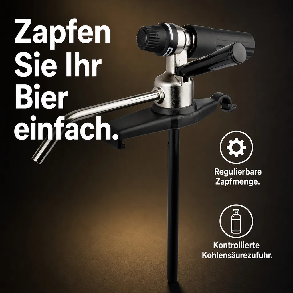Bierfass Adapter, Bierzapfgerät für 5 Liter Fässer CO2 - Party Star Deluxe