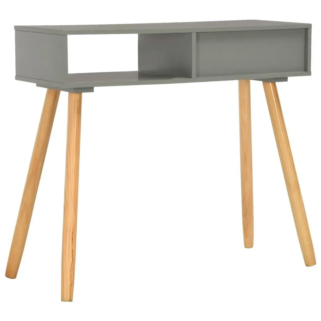 Wandtisch 80x30x72 cm Kiefer massiv grau