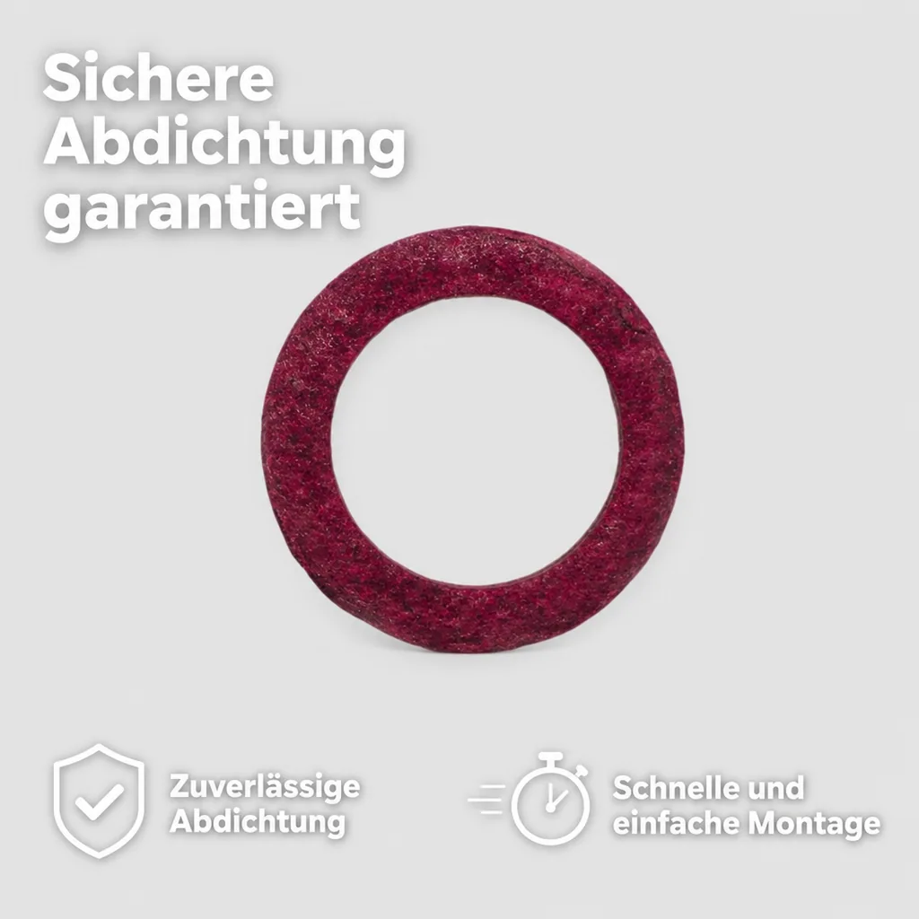Dichtung, Dichtring, Vulkanfiberring für CO2 Druckminderer oder Hochdruckschlauch, 12 x18x3 mm
