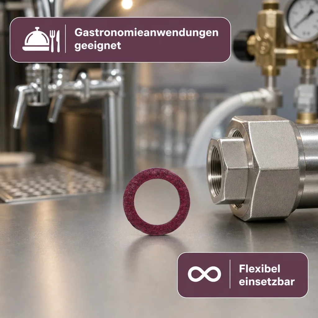 Dichtung, Dichtring, Vulkanfiberring für CO2 Druckminderer oder Hochdruckschlauch, 12 x18x3 mm