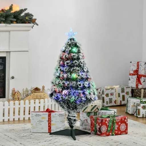 künstlicher Weihnachtsbaum mit LED-Licht Sieben-Farben-Lichtleiter