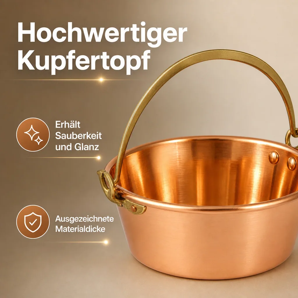 Topf - zum Kochen von Schweinefleisch, Kupfer, Durchmesser: 10 cm