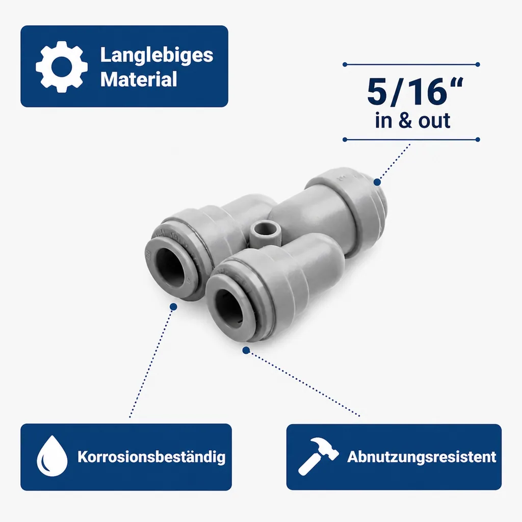 Y - Steckverbinder für Schlauch 5/16"