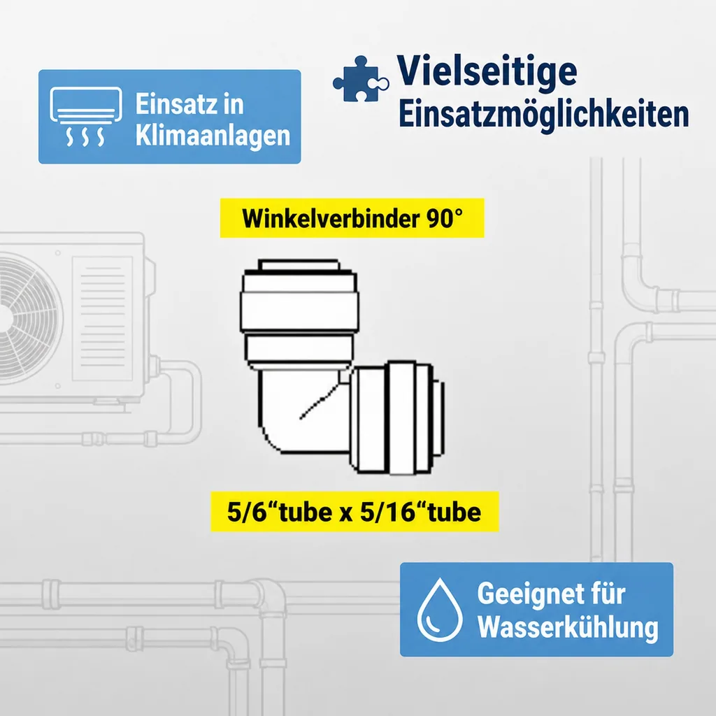 Winkelverbinder, Schlauchverbinder 90° - 5/16"tube x 5/16"tube