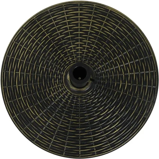 Sonnenschirmständer Schirmhalter Schirmfuß 25 kg Rattanoptik Ø35/Ø38/Ø48 mm Antik Bronze Ø53 x 30 cm