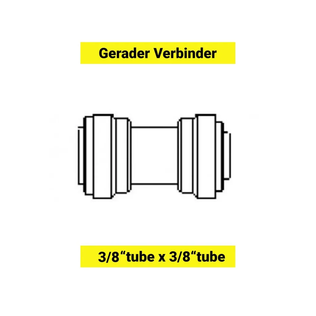 Schlauchverbinder - Gerader Verbinder 3/8"