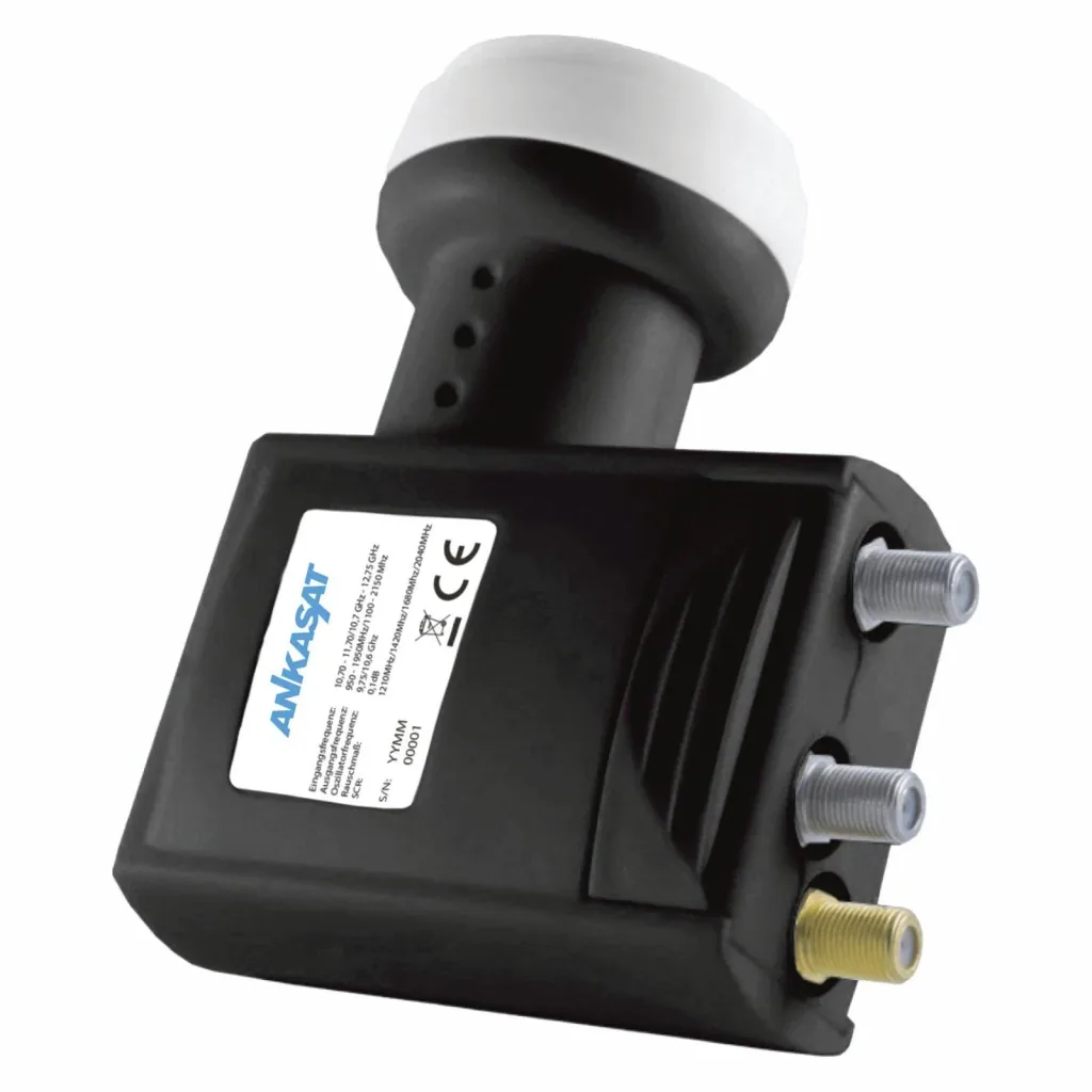 Einkabel LNB 4 x Unicable Receiver und 2 Standard Ausgänge, LTE Abschirmung