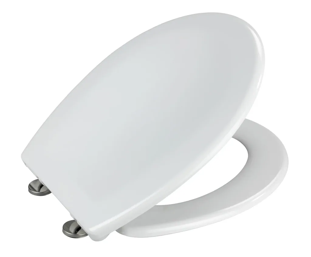 Premium WC-Sitz Tallone Weiß, Duroplast, 2-Knopf Fix-Clip Edelstahlbefestigung