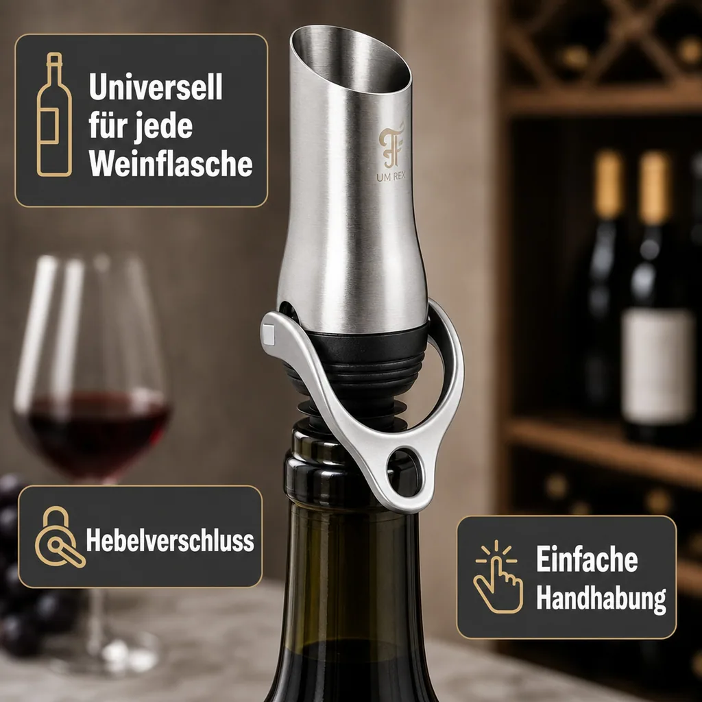 Weinausgießer - The Tulip, mit Hebelverschluss