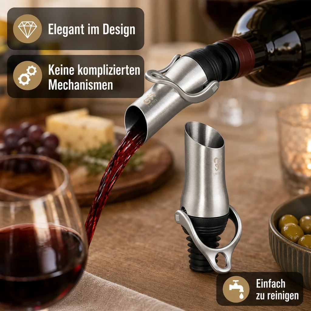 Weinausgießer - The Tulip, mit Hebelverschluss