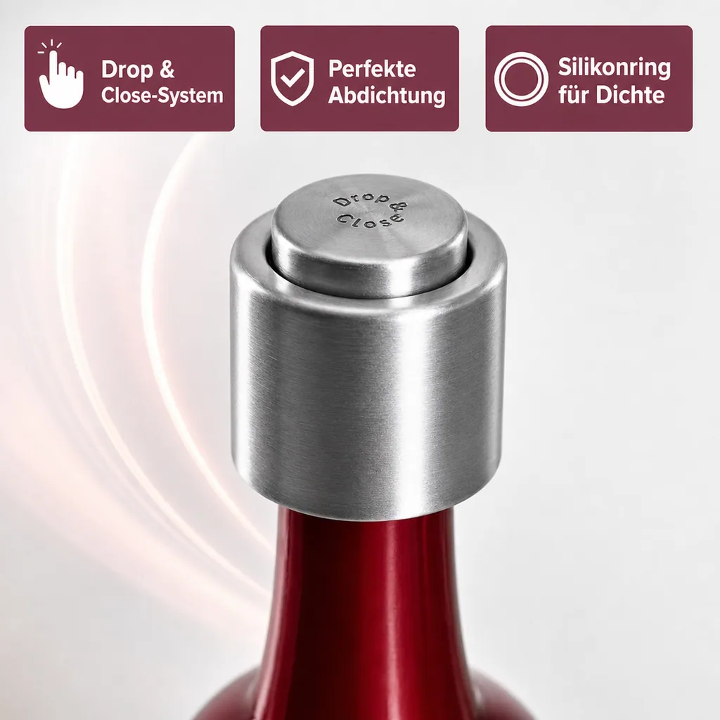 Weinstopfen, Champagnerstopfen - Drop & Close