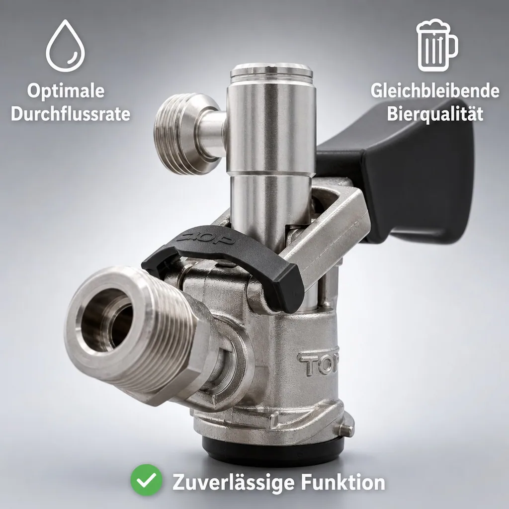 Zapfkopf Keg Verschluss Korb Fitting seitlicher Ausgang (Thekenanstich)