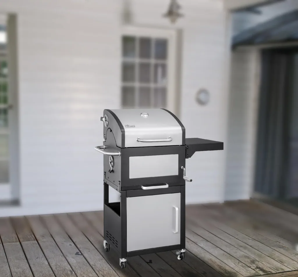 Holzkohlegrill, Grillwagen, 114 cm