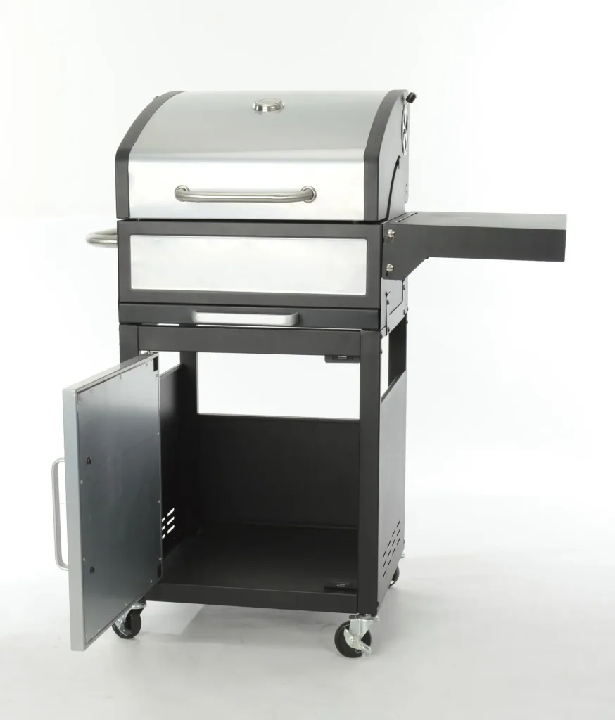 Holzkohlegrill, Grillwagen, 114 cm