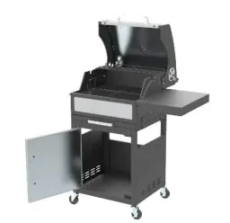 Holzkohlegrill, Grillwagen, 114 cm