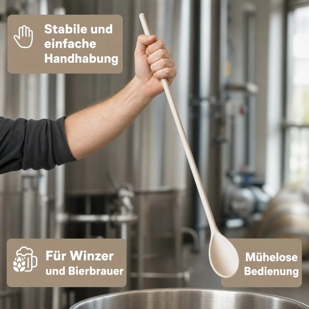 Bierlöffel aus Kunststoff - Hitzebeständig & Ideal für Gleichmäßige Mischung, 80cm