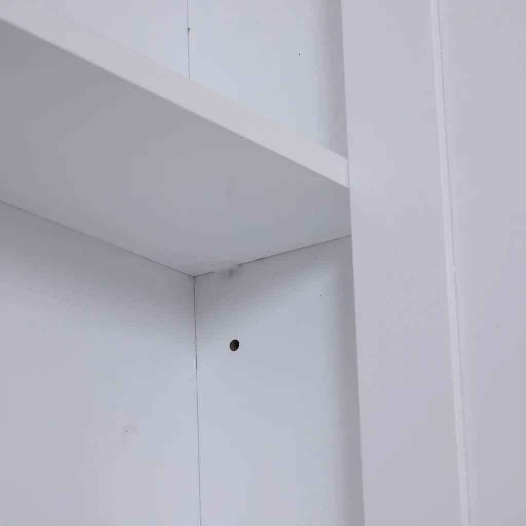 Badschrank Küchenschrank Hängeschrank Wandschrank vestellbarer Einlegeboden 3 x Fach Holz Weiß 53 x 14,5 x 50,5 cm