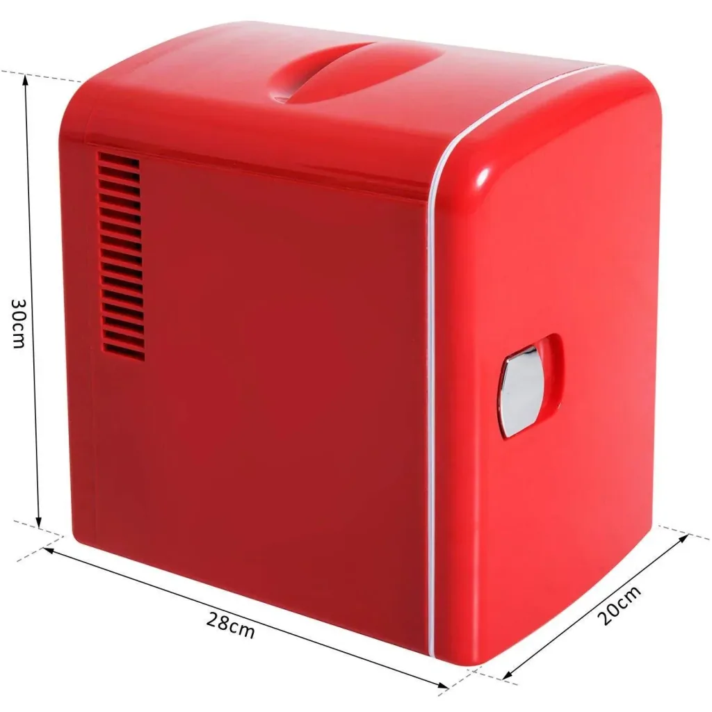 Mini Kühlschrank Wärmebox 4 Liter Rot L28 x B20 x H30cm