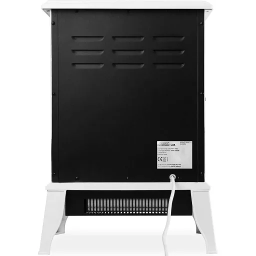 Elektrischer Kamin mit Heizung und Kamineffekt 2000W weiß