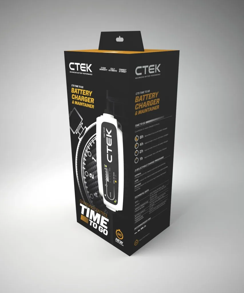 CTEK Batterieladegerät CT5 "Time to Go" - mit Countdown-Display
