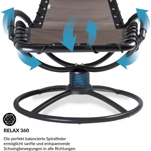 Entspannungsliege Eve mit Schaukelfunktion Mokka