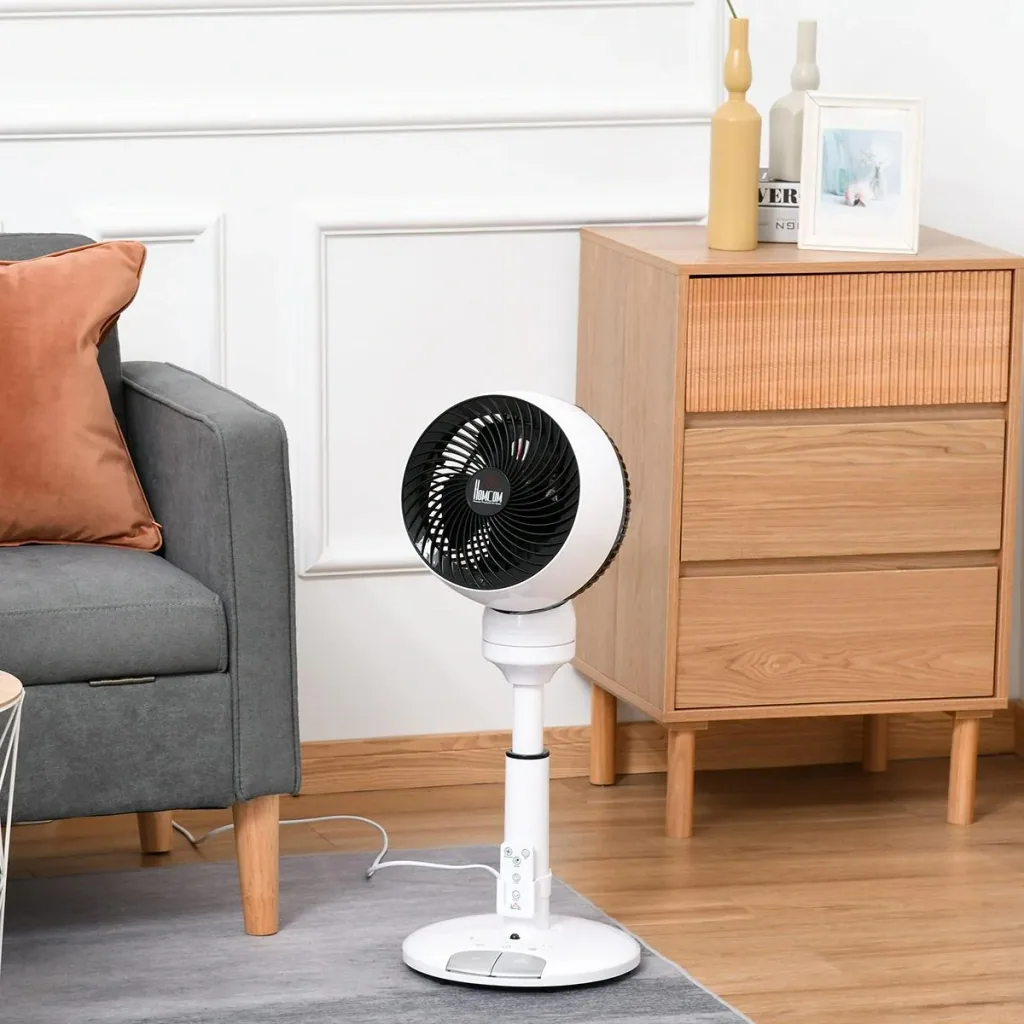 Standventilator mit Fernbedienung, verstellbar schwarz/weiß