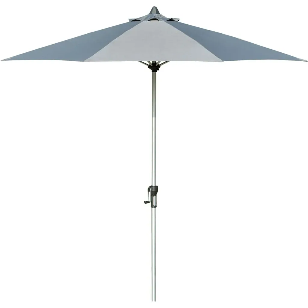 Sonnenschirm 2,7 m 8 Rippen Aluminium Polyester Dunkelgrau