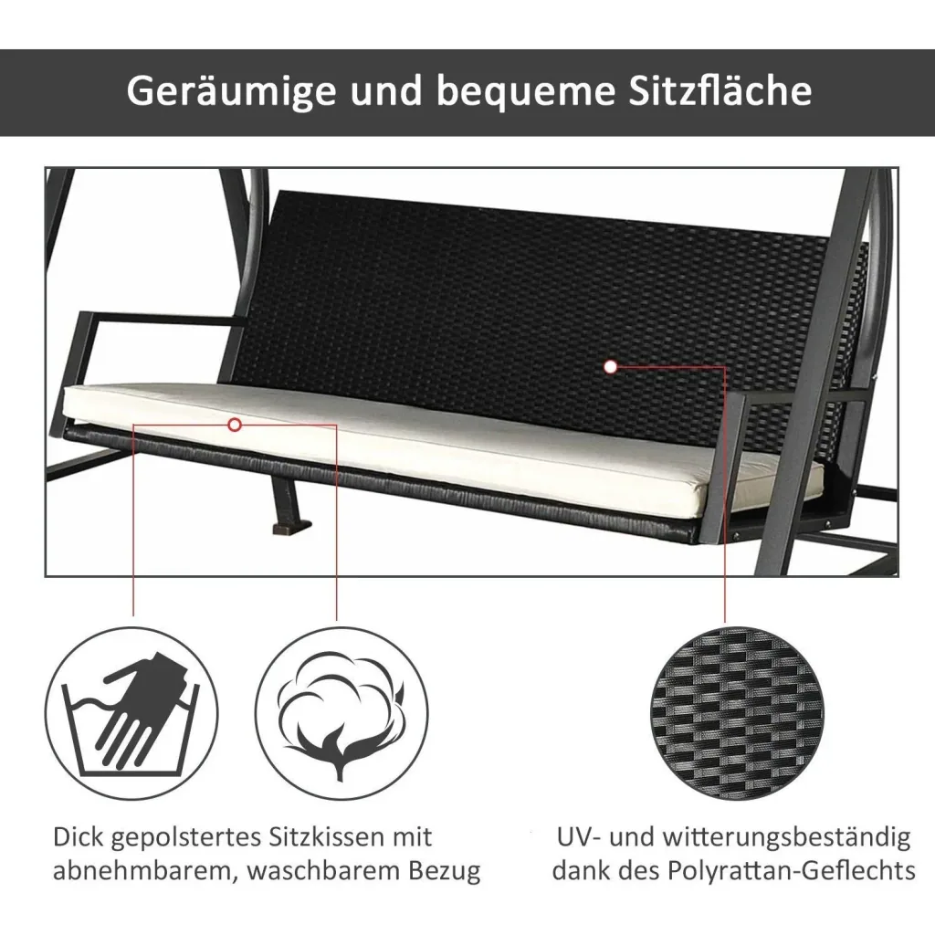 Rattan Gartenschaukel