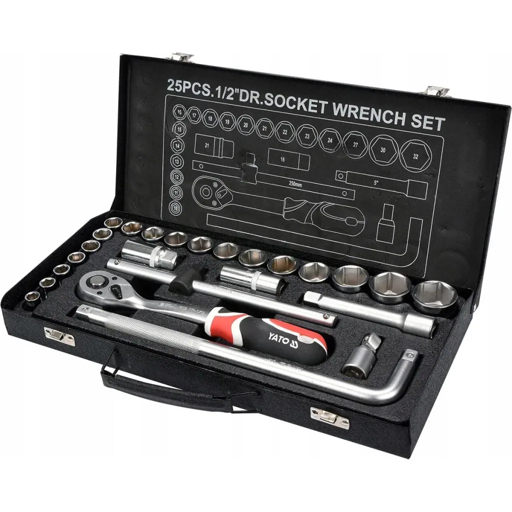 YATO Set von Sechskantschlüsseln und Zubehör - 25 Teile