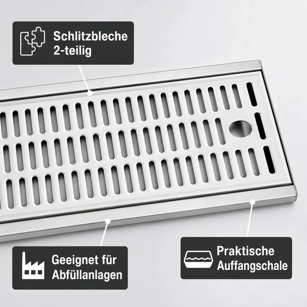 Tropfblech, Abtropfblech, Tropfschale - 250 x 160 x 20 mm