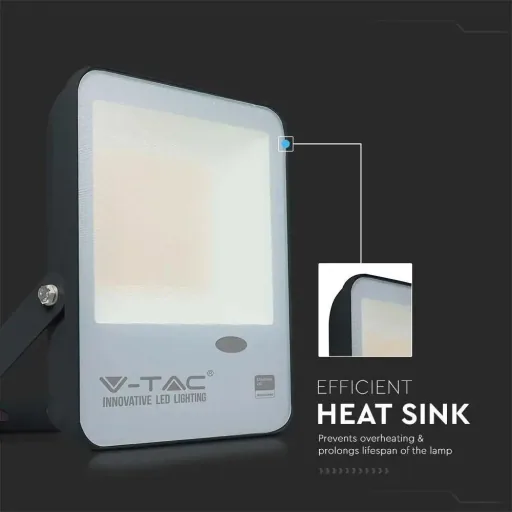 VT-37S LED-Flutlicht mit Tag/Nacht-Sensor - 30 W - 3000 Lm - 4000K - schwarz