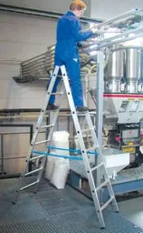 Alu Sprossen Doppelleiter 2 x 7 Sprossen Leiter