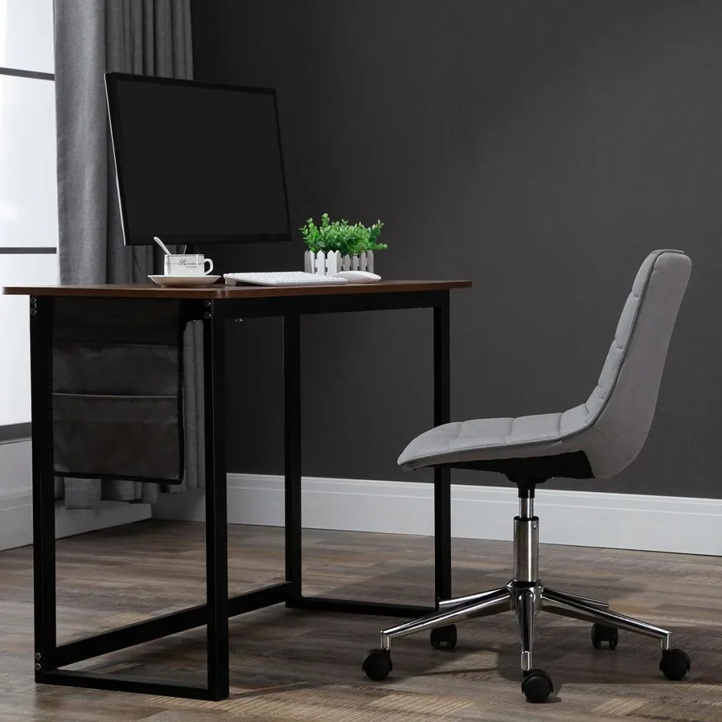 Bürostuhl Drehstuhl Schreibtischstuhl höhenverstellbar 360° drehbar Mikrofaser Schaumstoff Hellgrau 60x 60x90 cm