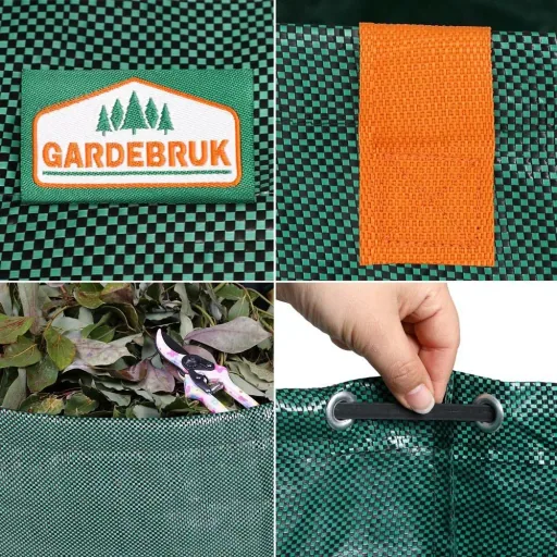 Gartensack, Satz mit 2 grünen Säcken - 500 Liter