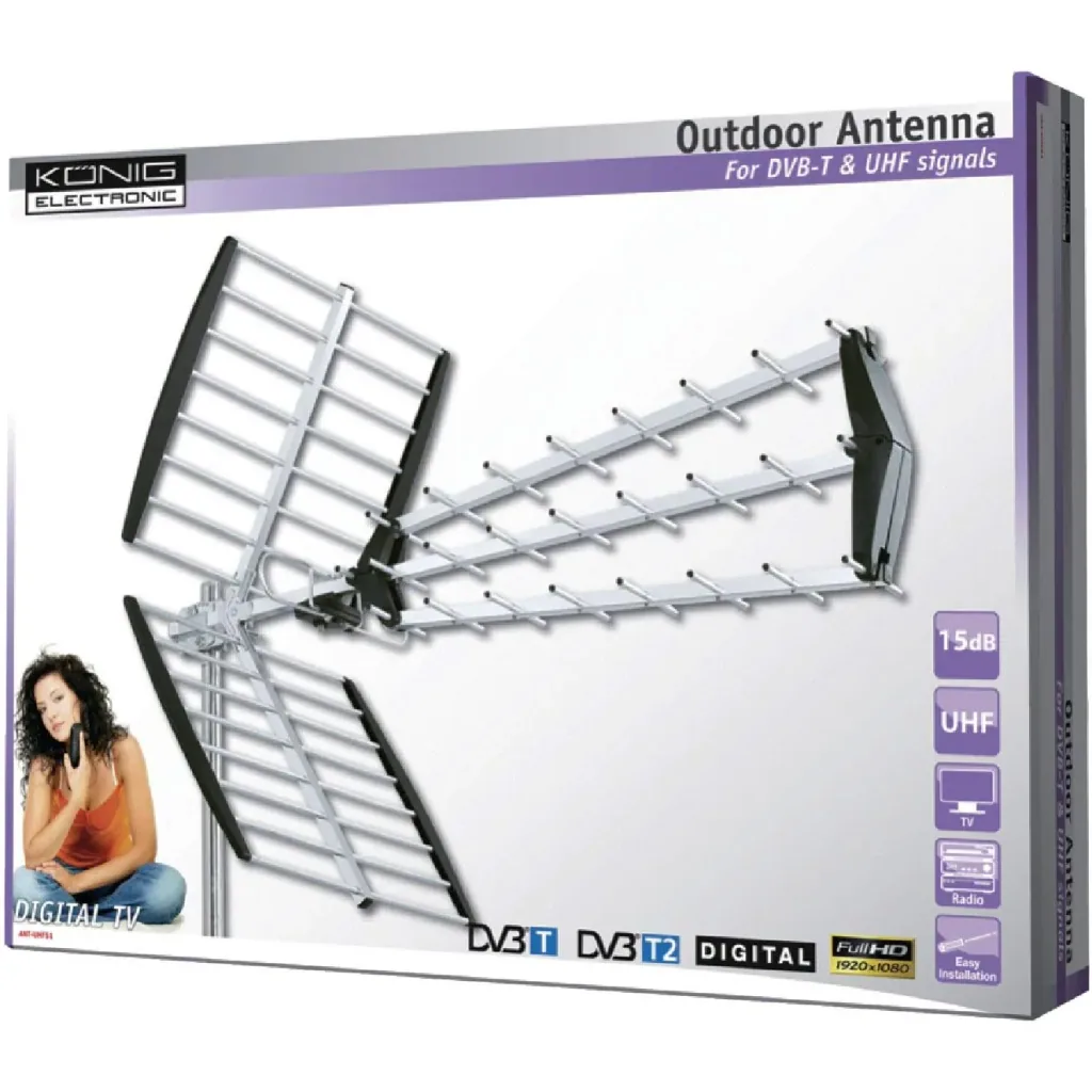 DVB-T/T2 Außenantenne 15 dB UHF