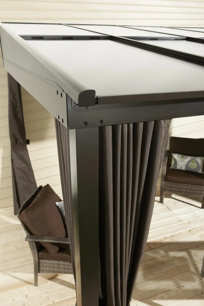 Sojag Terrassenüberdachung St. Barth 1014 423×298×240 cm Anthrazit – 8-mm-Doppelstegplatten & Schneelaststützen