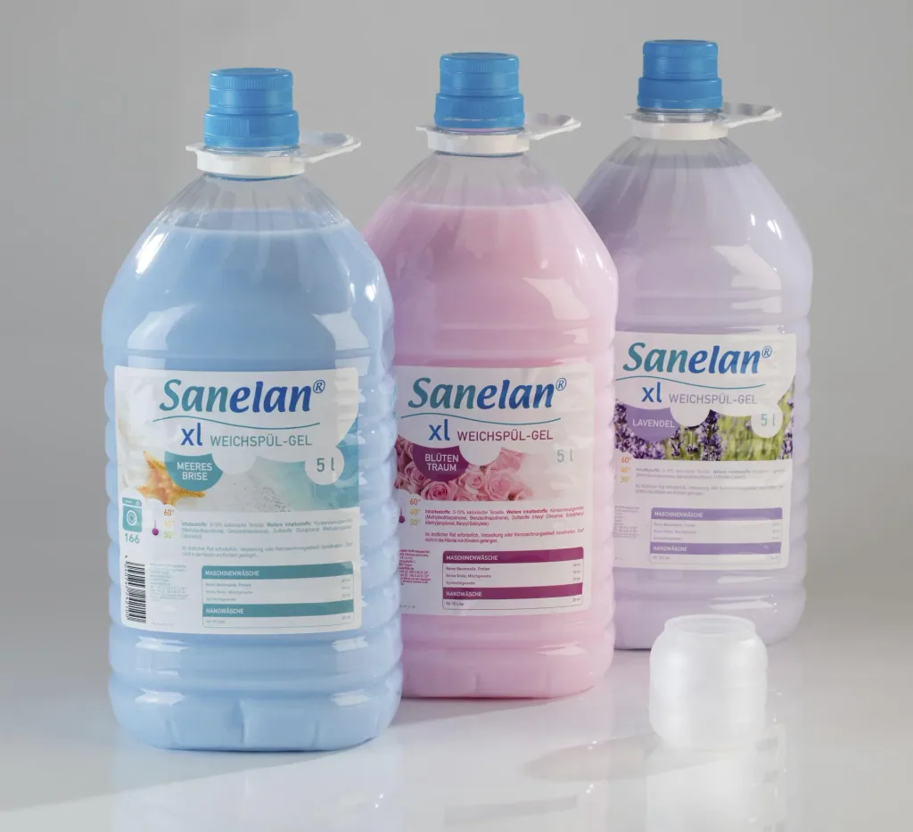 Weichspülgel Meeresbrise, 5 l inklusive Dosierbecher und Auslaufhahn