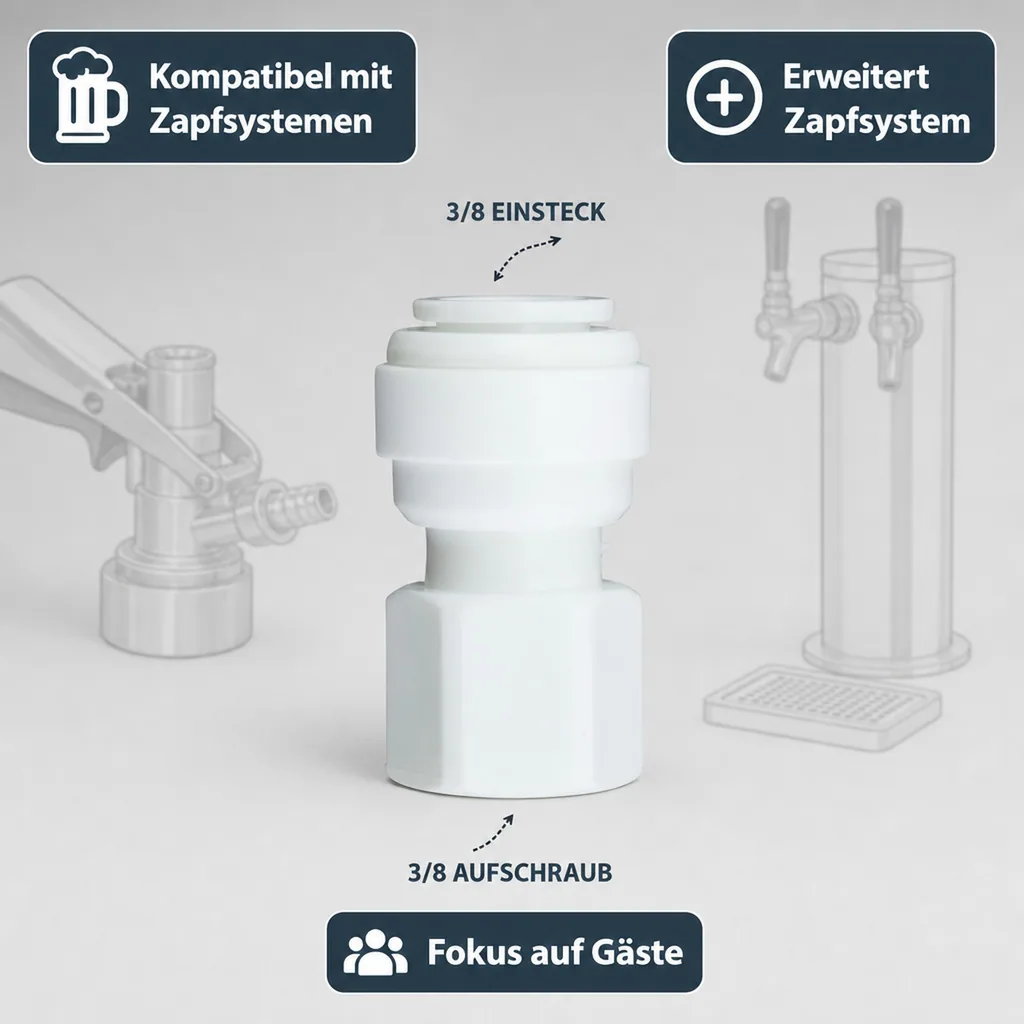 Adapter 3/8 Aufschraub 3/8 Einsteck