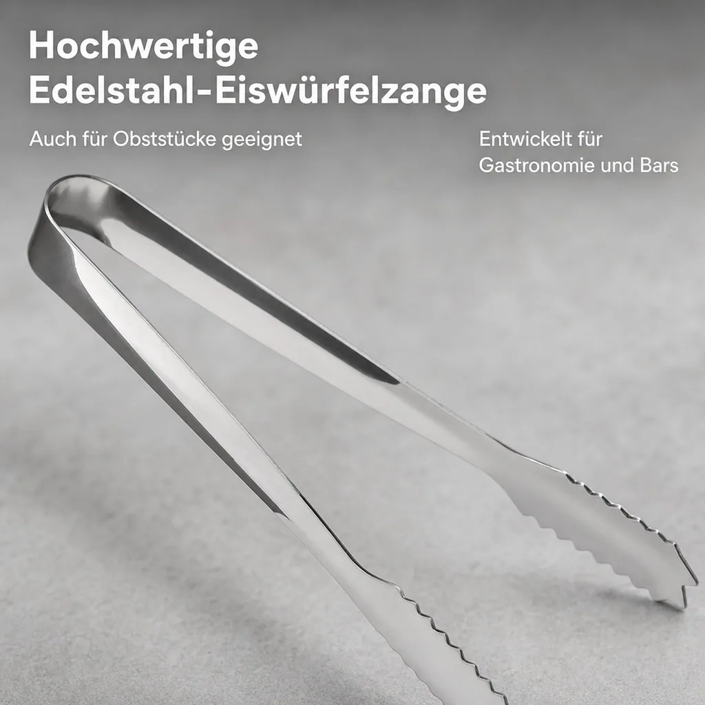 Eiswürfelzange 18 cm, Edelstahl