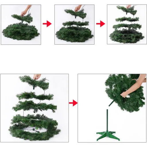 Pop-up Weihnachtsbaum 150cm INKLUSIVE Dekoration und Ständer