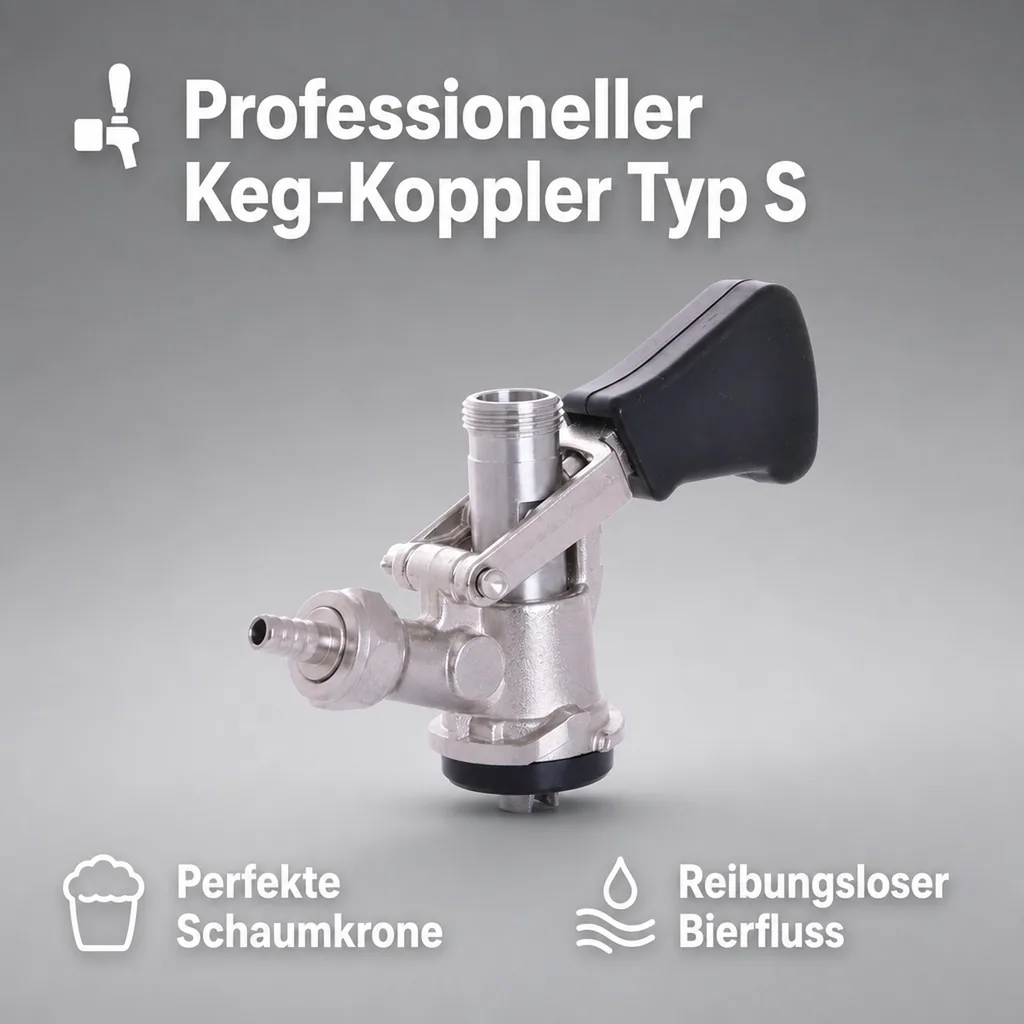 Zapfkopf, Keg Verschluss - Korb - Fitting, o. Ausgang (Kelleranstich) 2x 5/8"