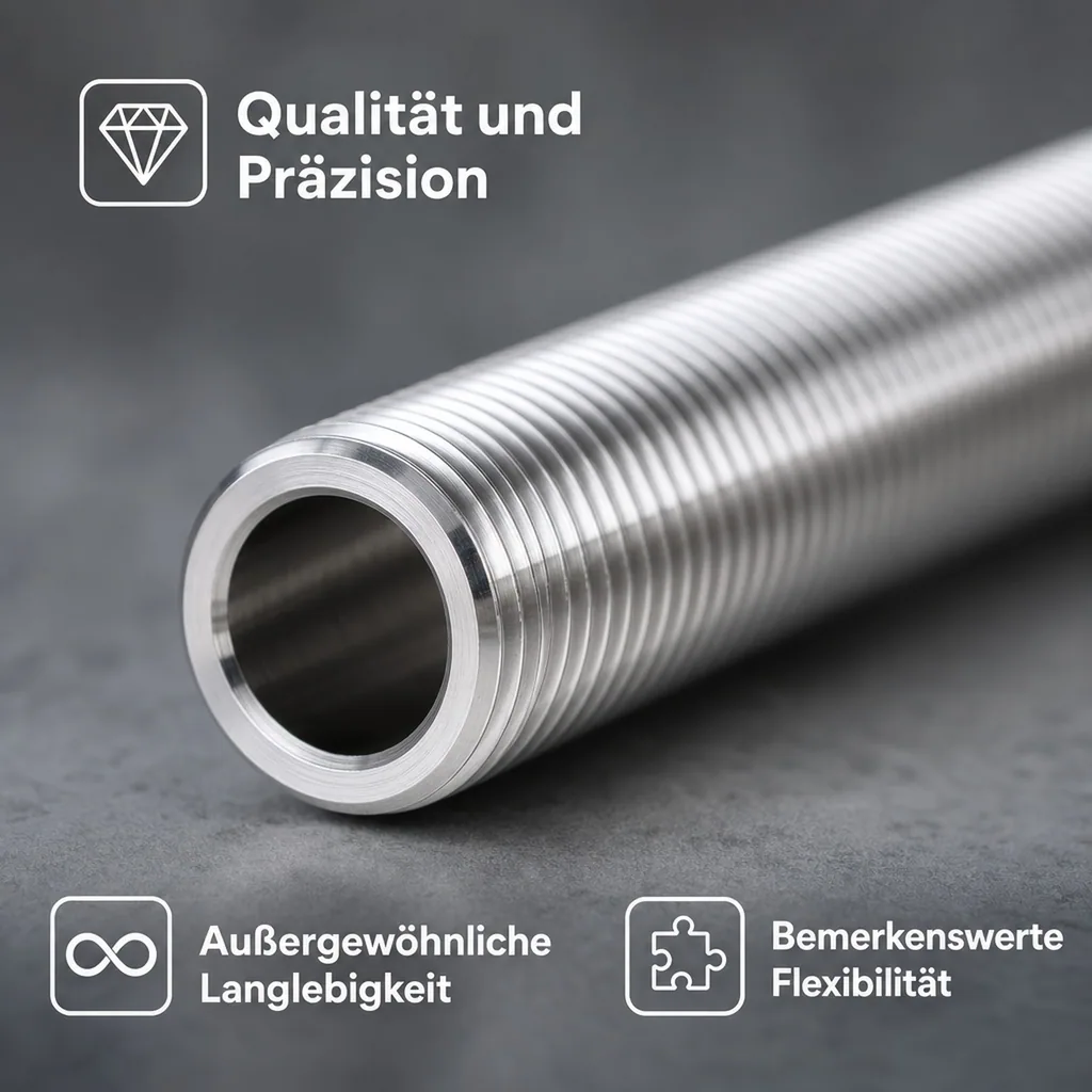 Durchgangsstutzen, Schankhahnstutzen für Zapfanlage, Bierzapfanlage 5/8"- Gewinde, 80mm