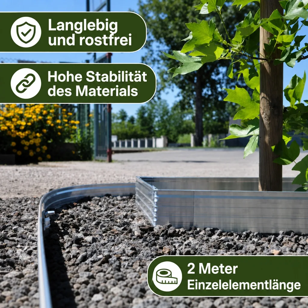 Green Universe Rasenkanten 10cm x 200cm | Beeteinfassung | Beetumrandung | Beetbegrenzungen