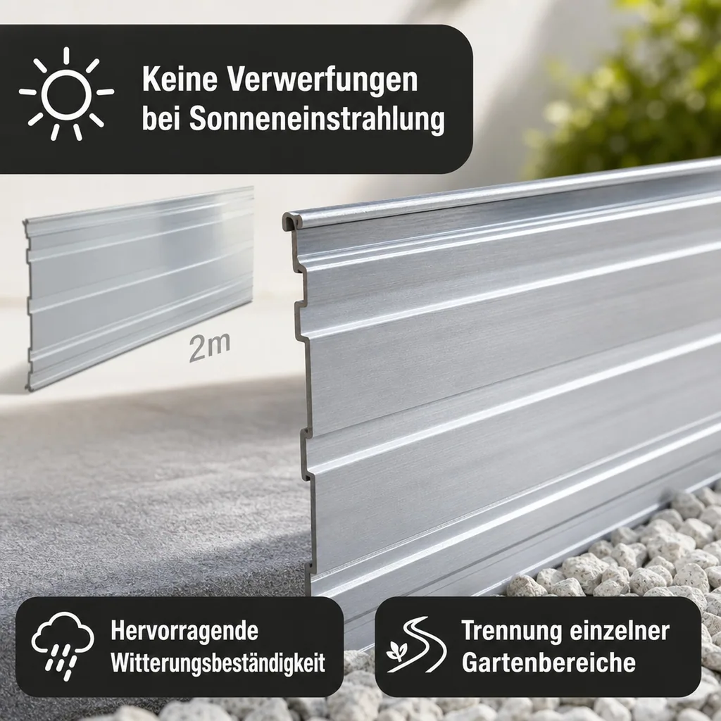 Green Universe Rasenkanten 10cm x 200cm | Beeteinfassung | Beetumrandung | Beetbegrenzungen