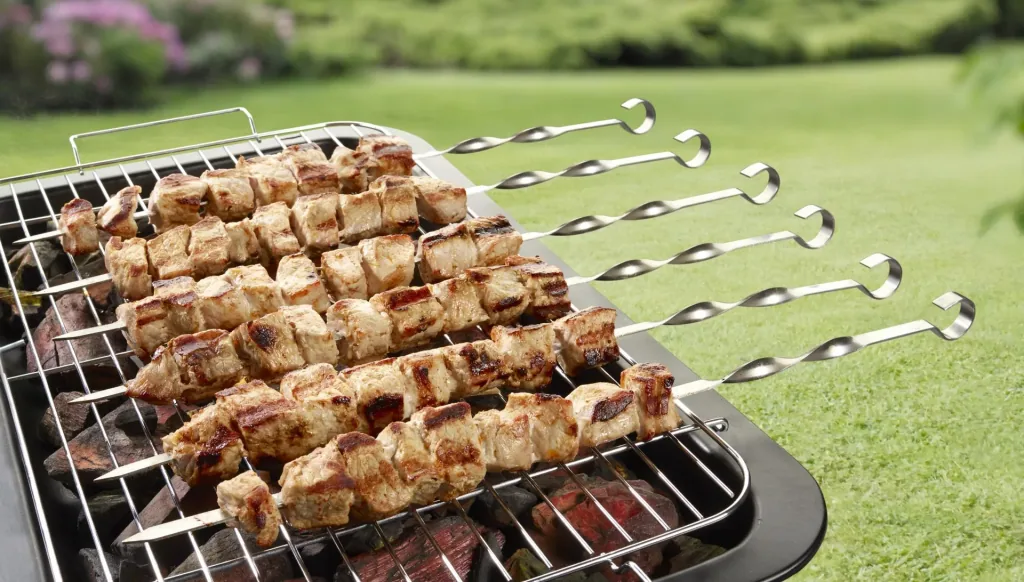 Flach Grillspieße XL, 6 er Set, Edelstahl