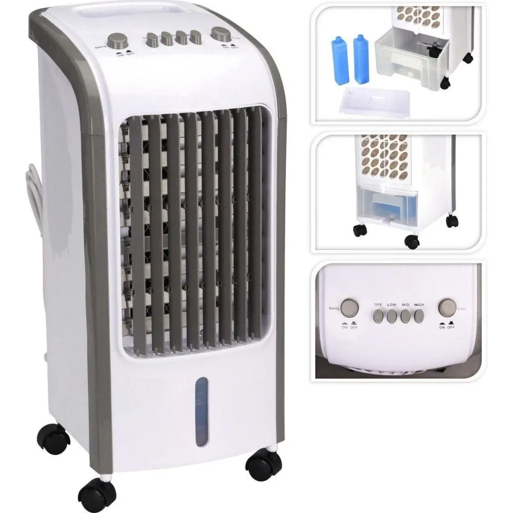 Excellent Electrics Aircooler - Luftkühler - 3.5L- 80 Watt - Pfeift leise - 3 Positionen - Mit Kühlelementen