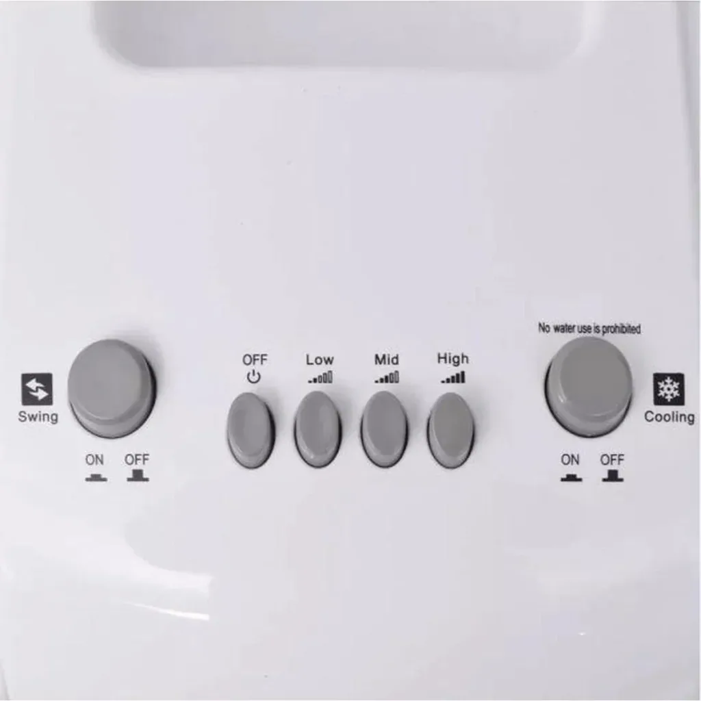 Excellent Electrics Aircooler - Luftkühler - 3.5L- 80 Watt - Pfeift leise - 3 Positionen - Mit Kühlelementen