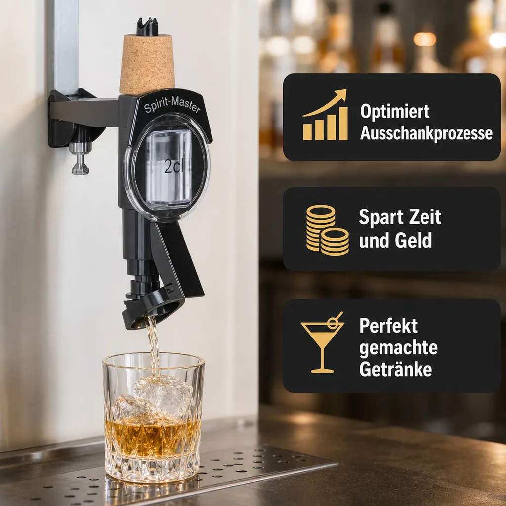 Portionierer, Spirituosen Dosierer - SPIRIT MASTER, 2 cl für 3 Liter Flaschen Anisfest, inkl. Jack Daniels Wandhalter 3,0Liter (NEU!!)